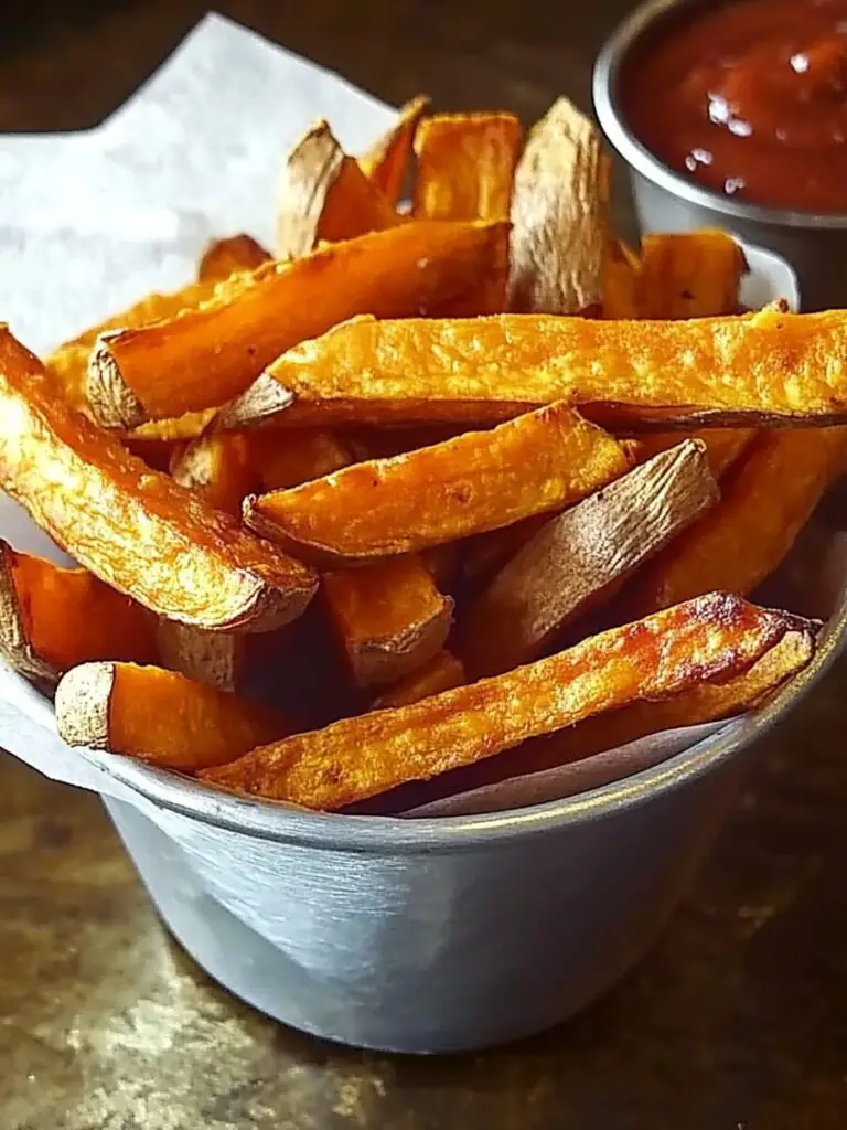 Easy Sweet Potato Fries with Curry Ketchup 