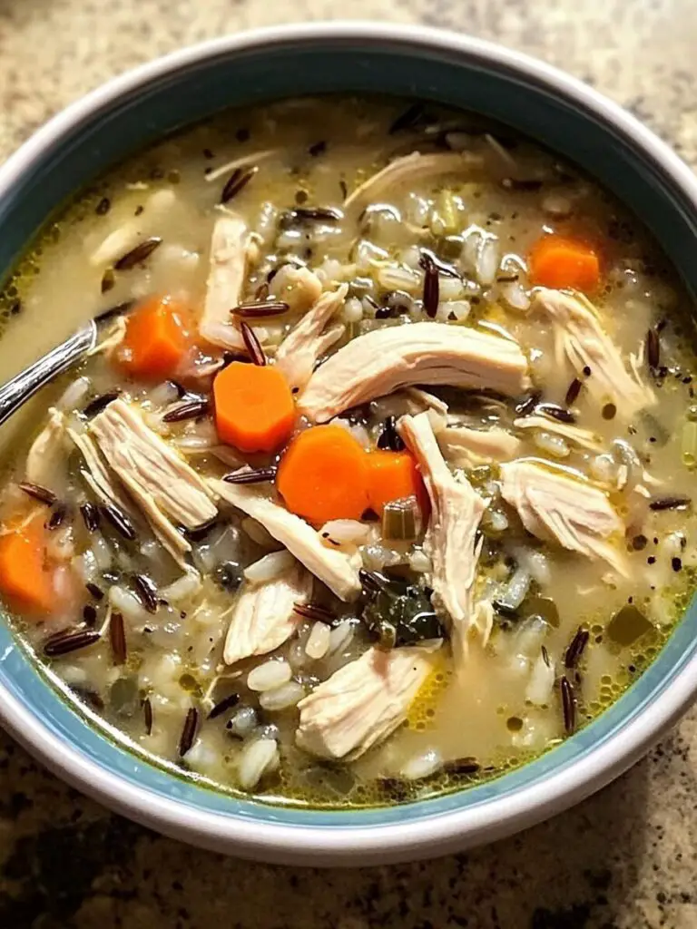 Crock Pot Chicken and Wild Rice Soup
