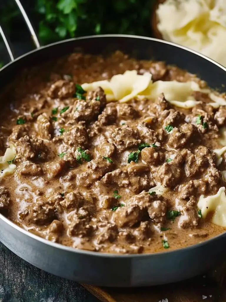 Ground Beef Stroganoff

