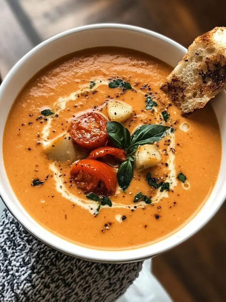 Creamy Roasted Garlic Tomato Soup