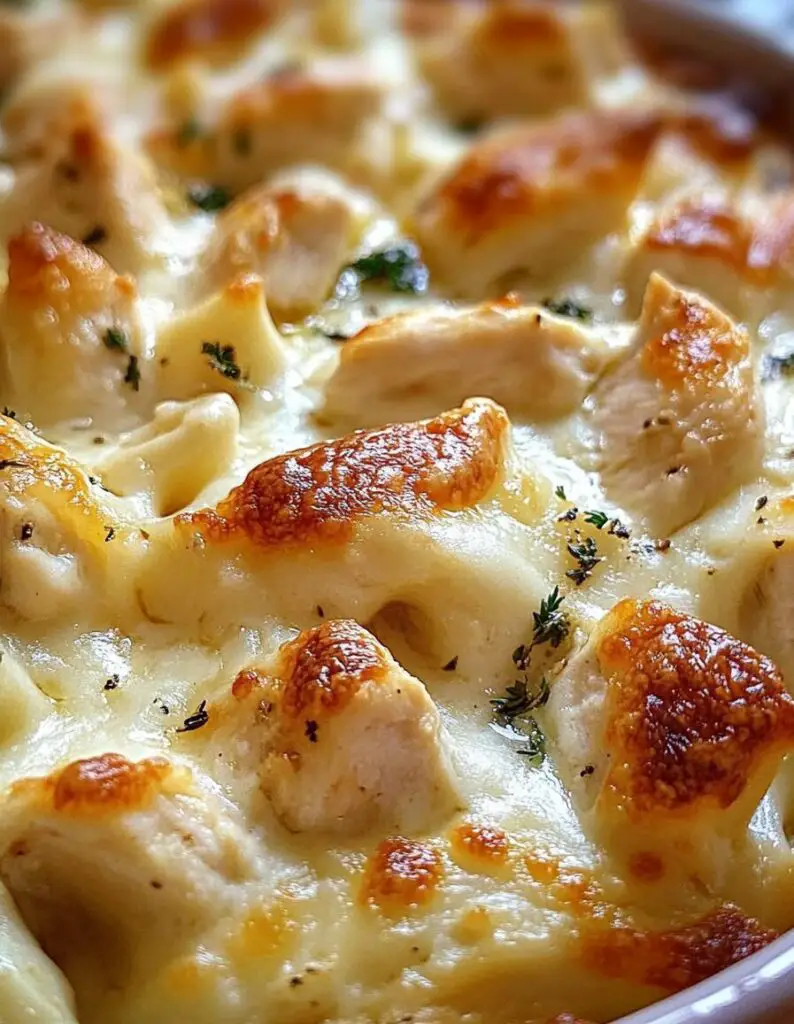 Chicken Alfredo Bake