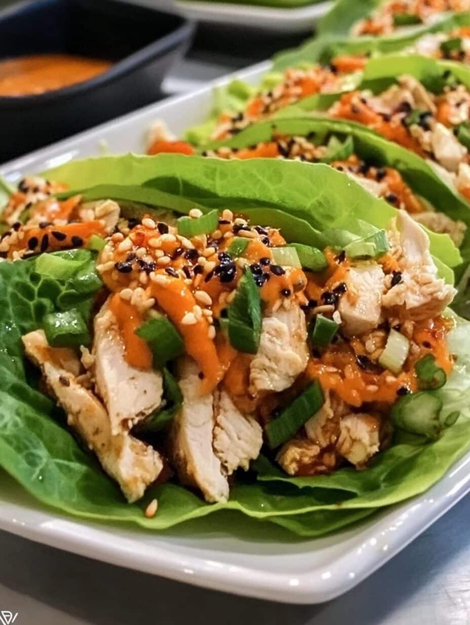 Thai Chicken Lettuce Wraps