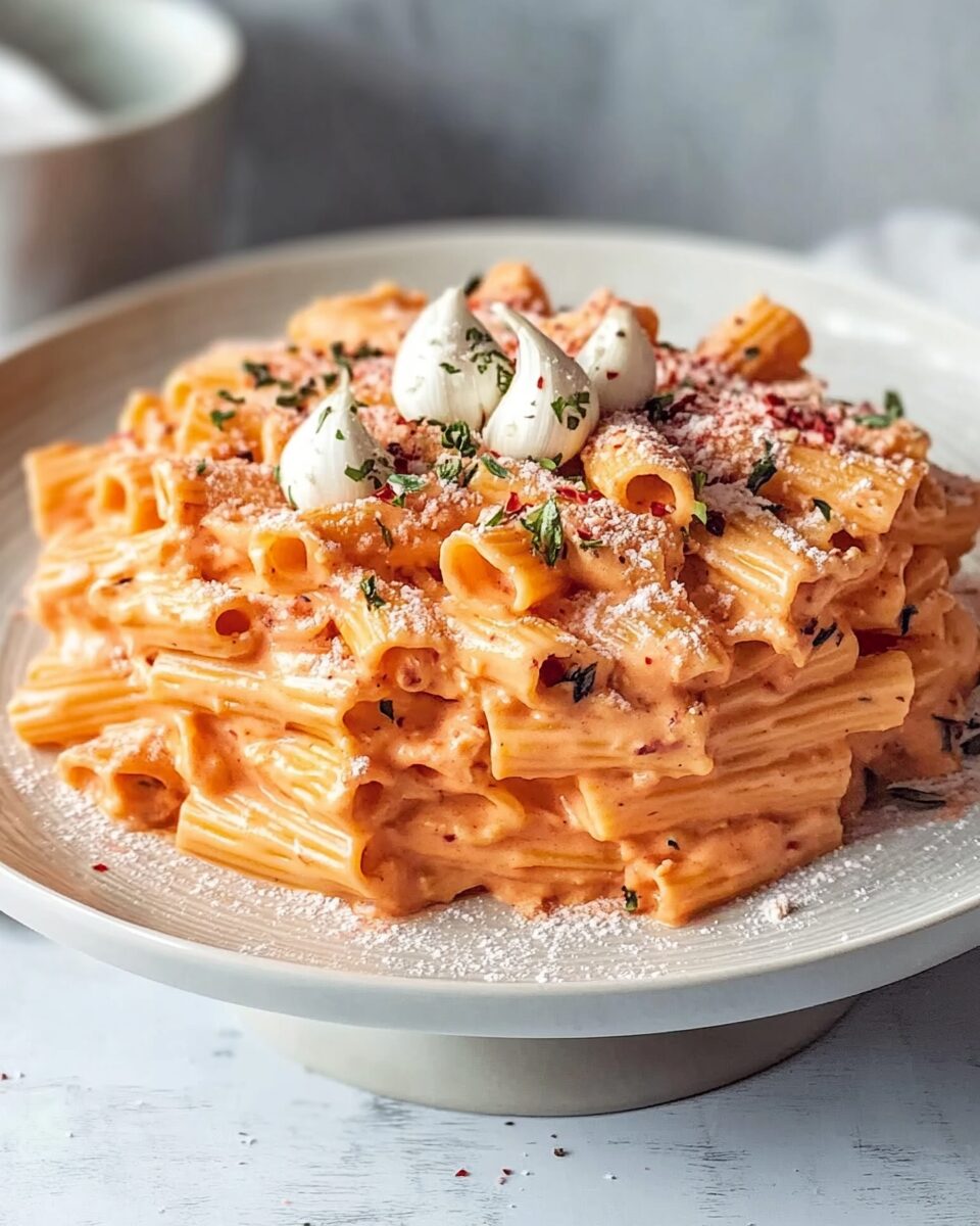 Easy and Creamy Tomato Garlic Pasta