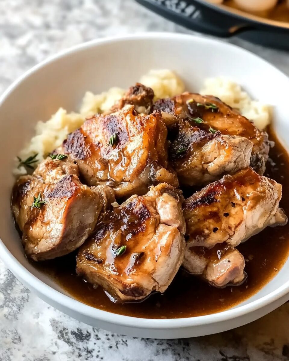 Easy Crock Pot Pork Chops in Mushroom Sauce