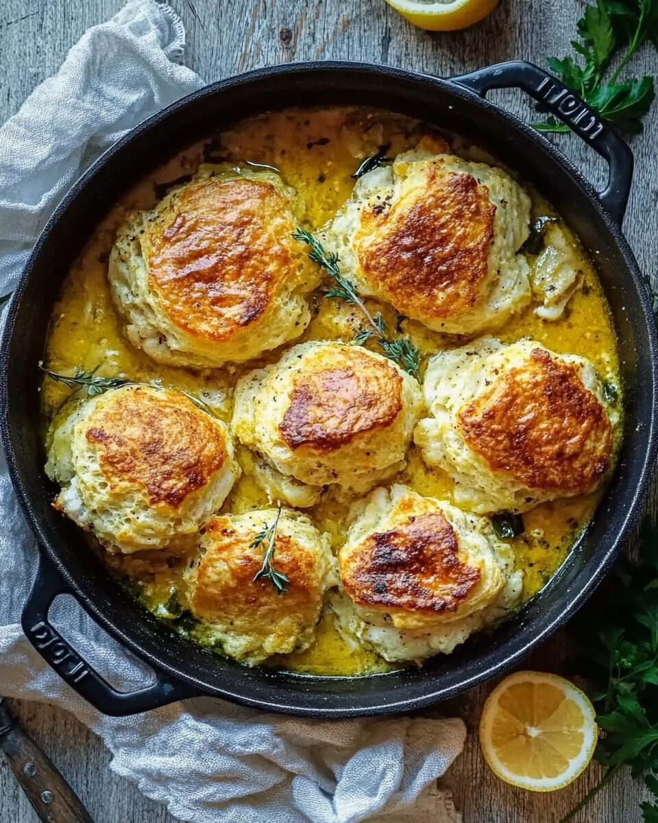 Dutch Oven Chicken and Biscuits