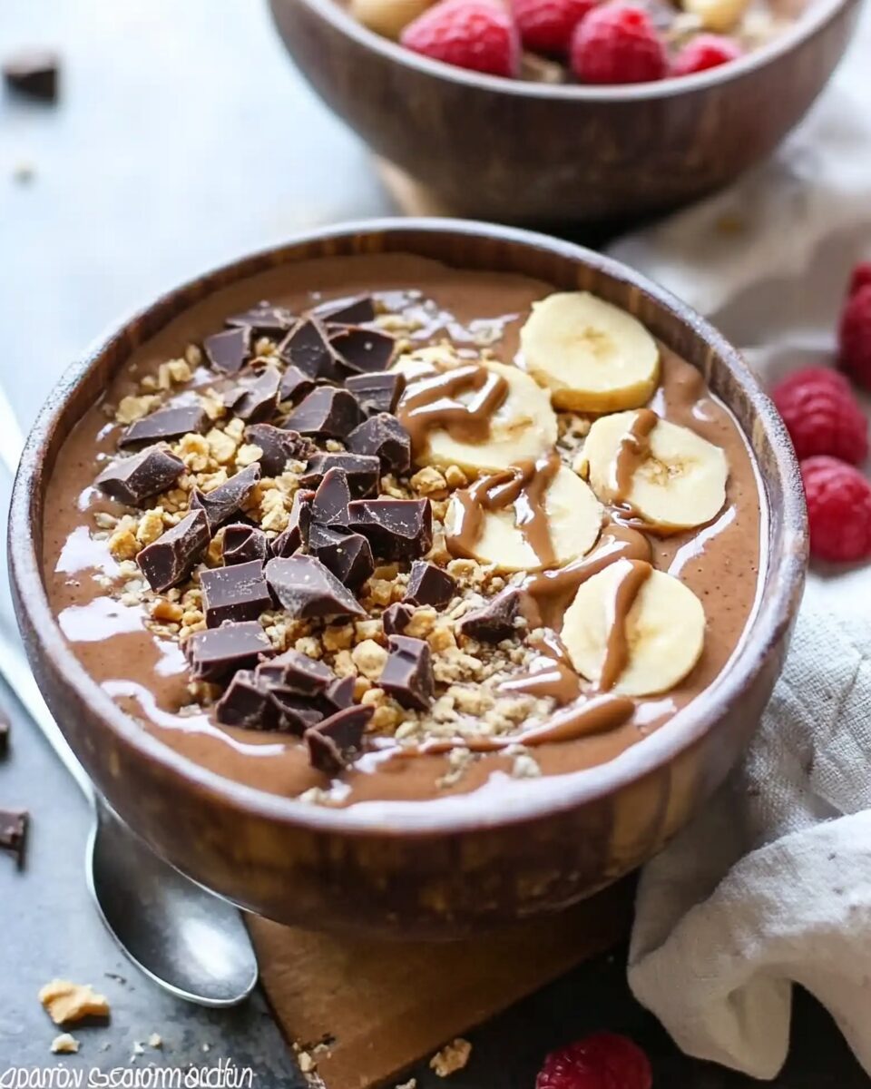 Chocolate Peanut Butter Smoothie Bowl