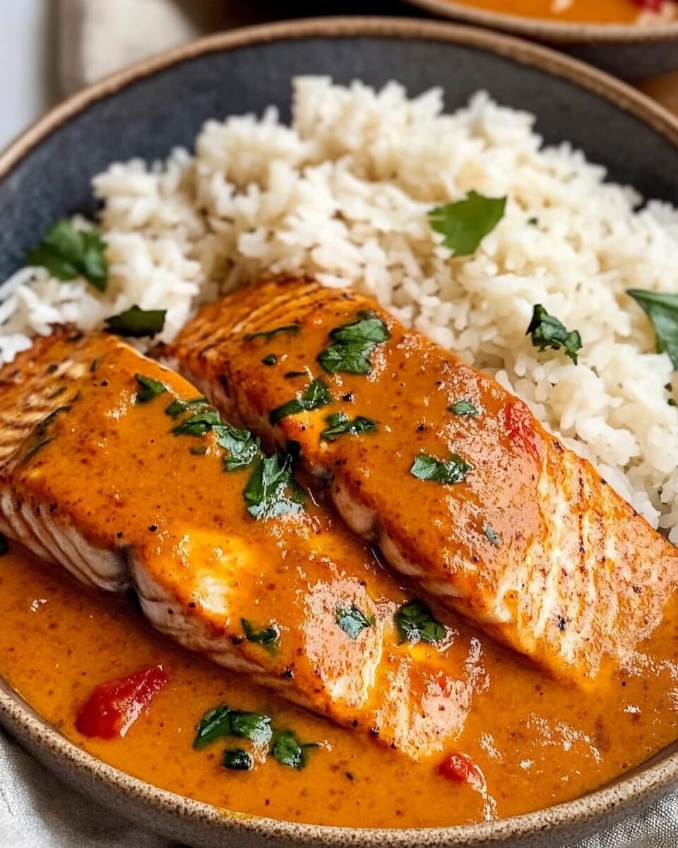 Crispy Salmon with Roasted Red Pepper Sauce
