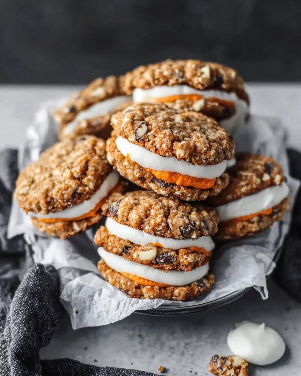 Carrot Cake Cookie Sandwiches