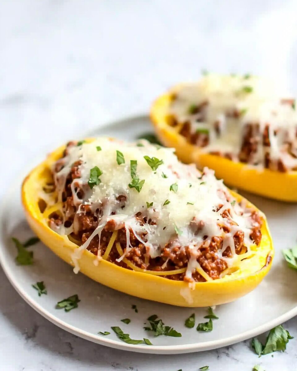 30-Minute Vegetarian Spaghetti Squash Boats