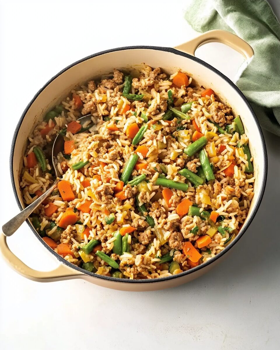 Ground Chicken and Rice with Veggies