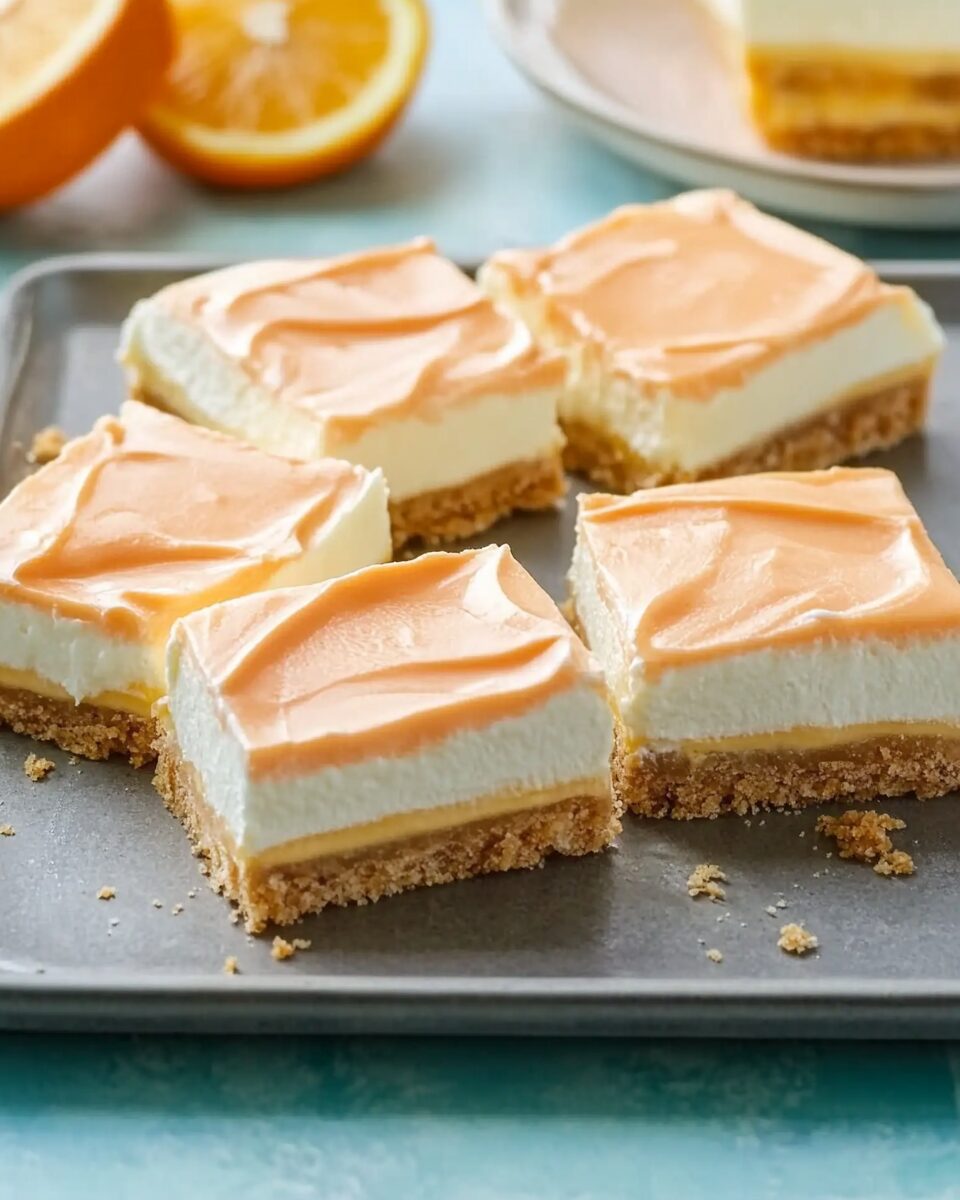 No-Bake Orange-Vanilla Cheesecake Bars