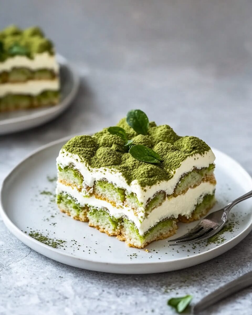 Easy No Bake Matcha Tiramisu