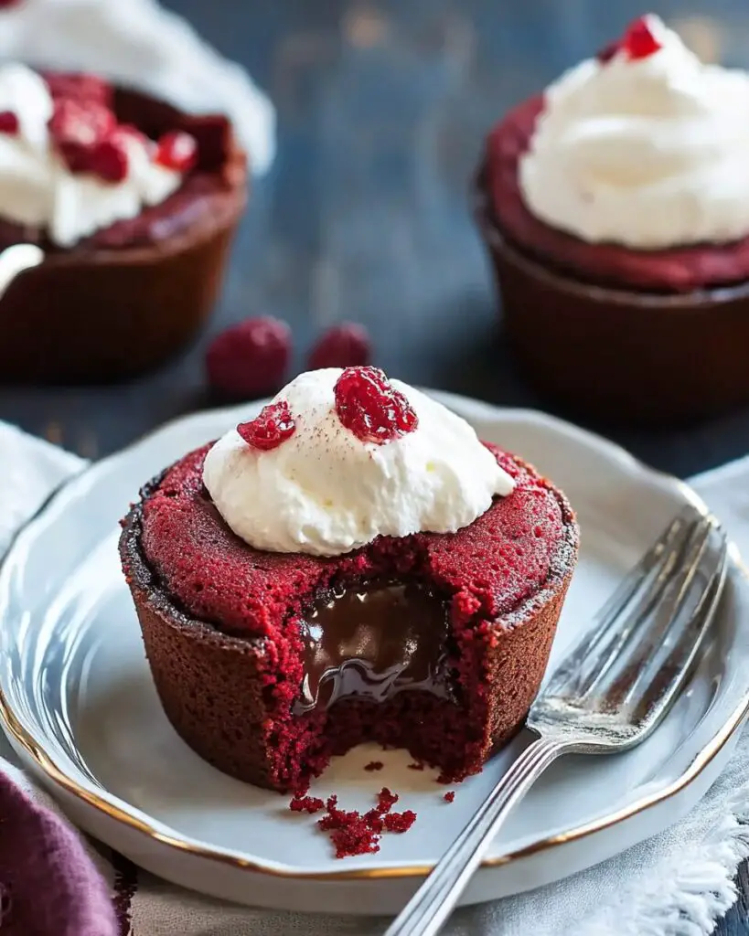 Molten Red Velvet Cakes