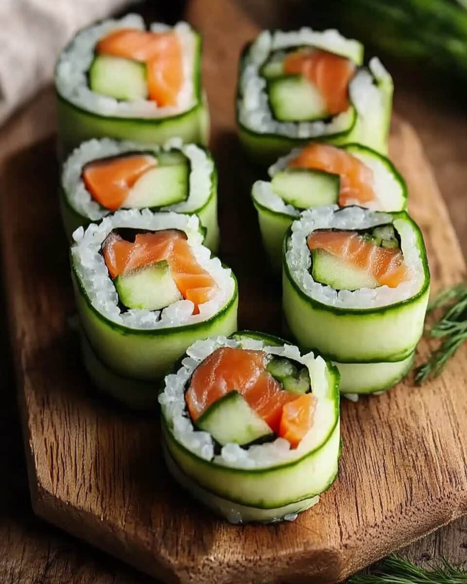 Cucumber Wrapped Sushi Roll