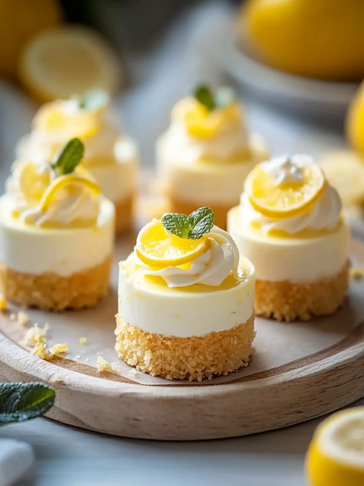Mini Lemon Cheesecakes