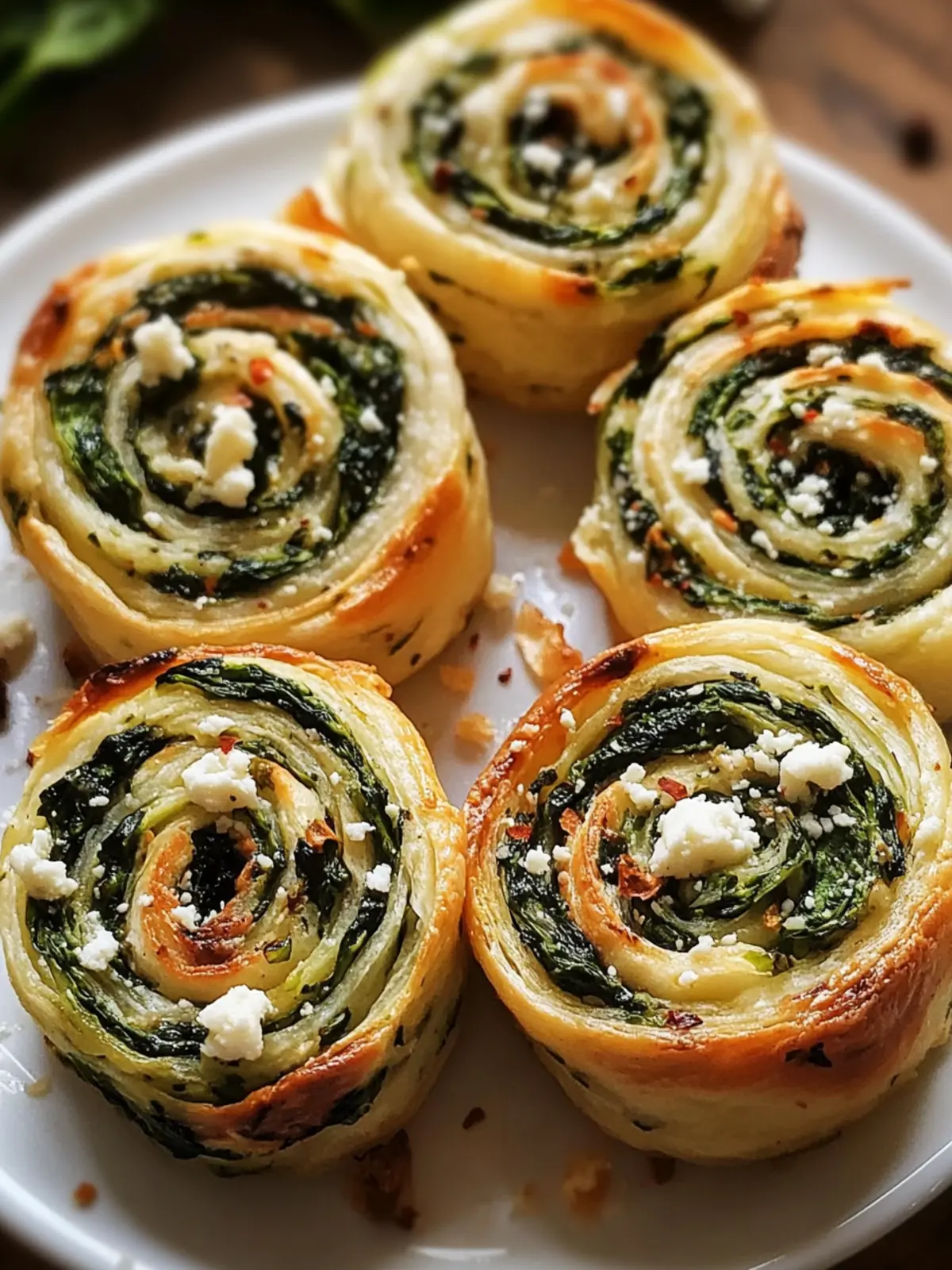 Spinach Feta Pinwheels