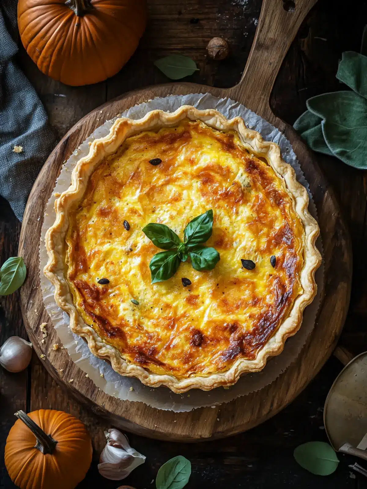 Savory Roasted Pumpkin Quiche with Gorgonzola Bliss 4 Roasted Pumpkin Quiche