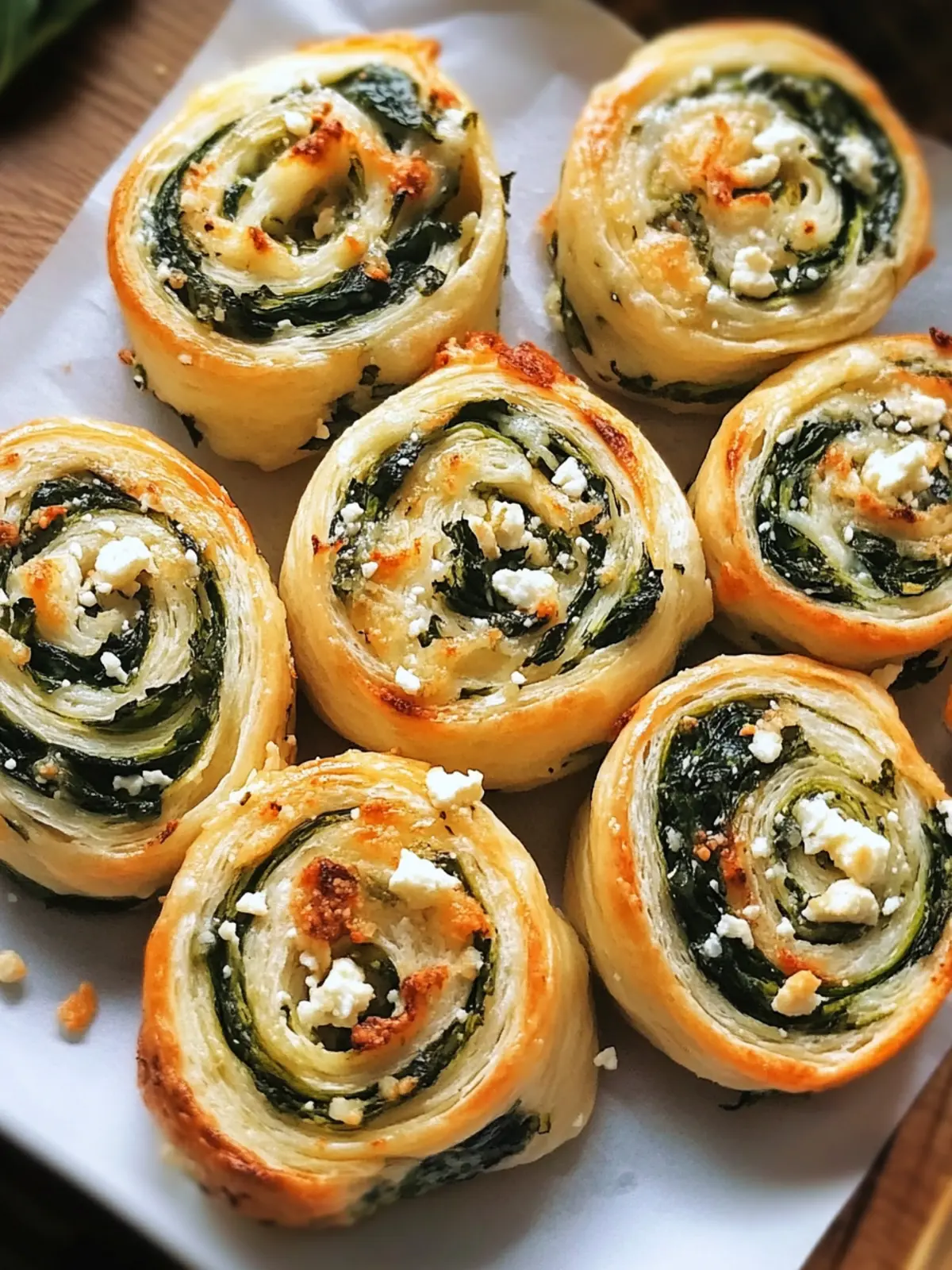 Spinach Feta Pinwheels