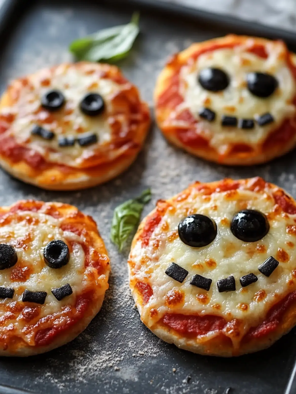 DIY Mini Halloween Pizzas