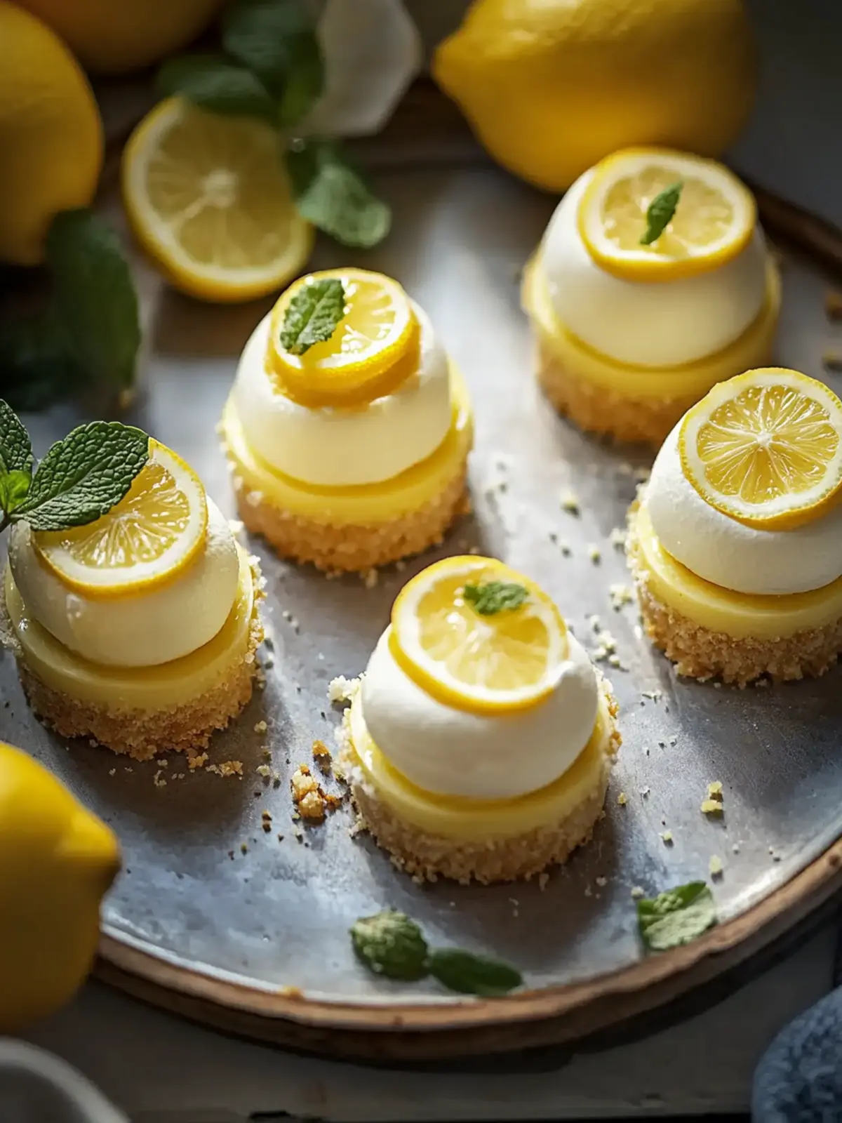 Mini Lemon Cheesecakes