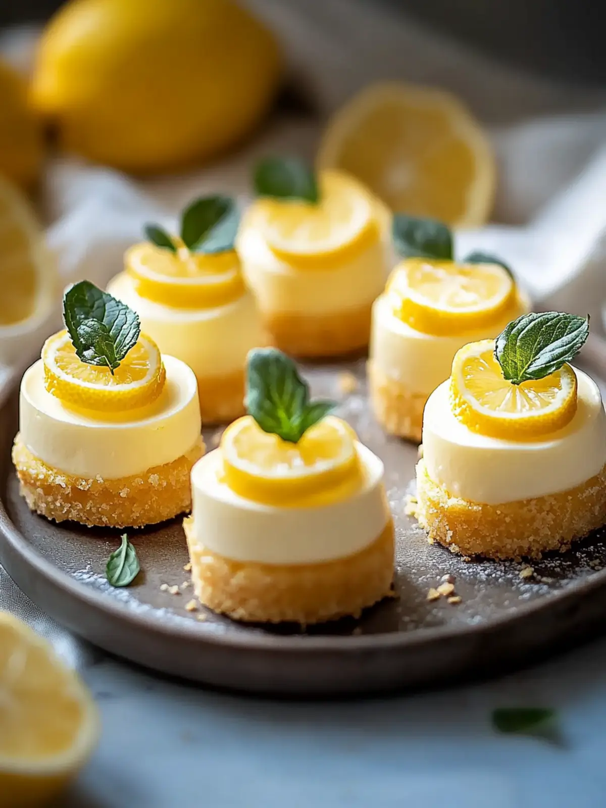 Mini Lemon Cheesecakes