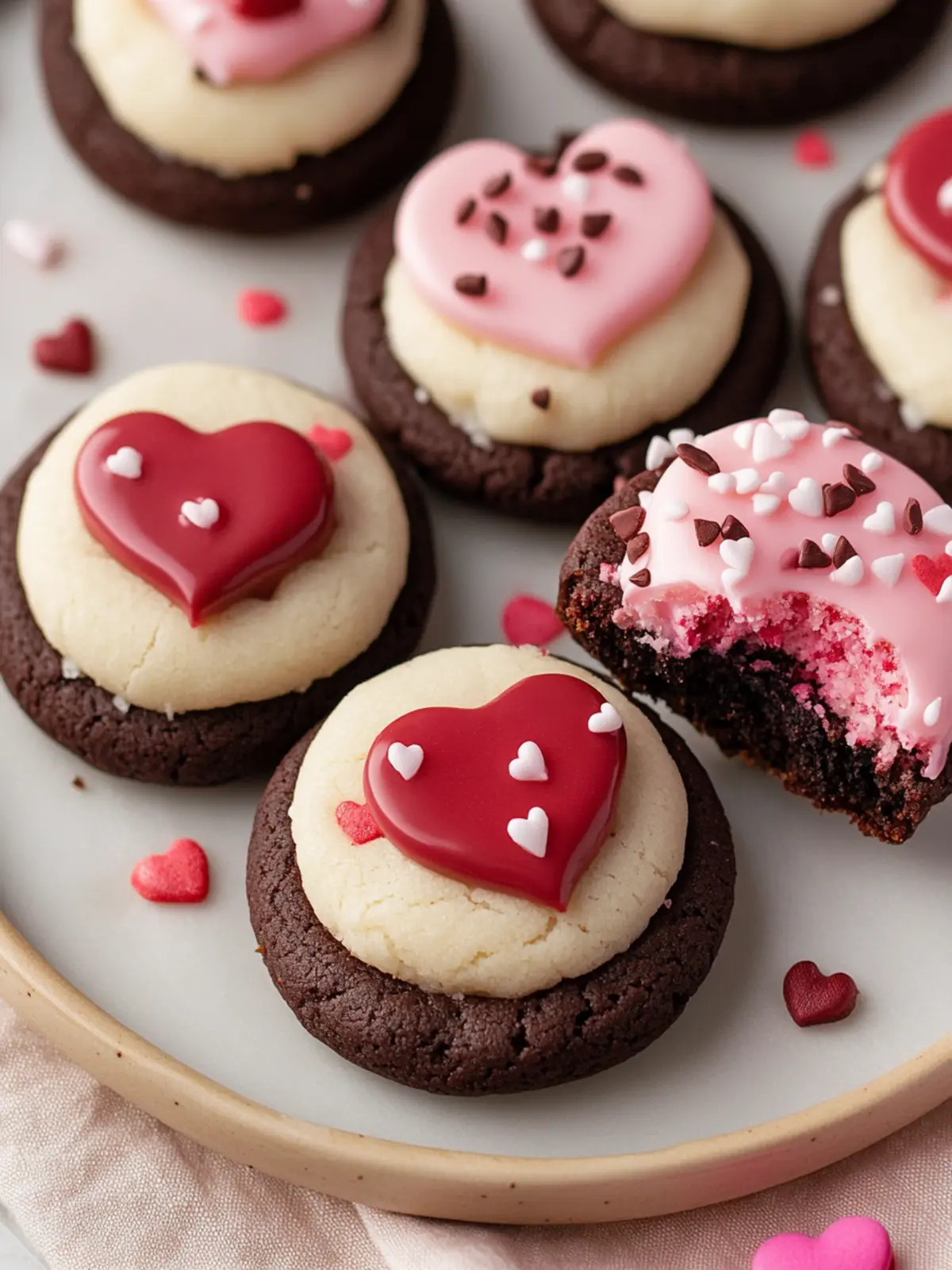 Valentine Ganache Cookies