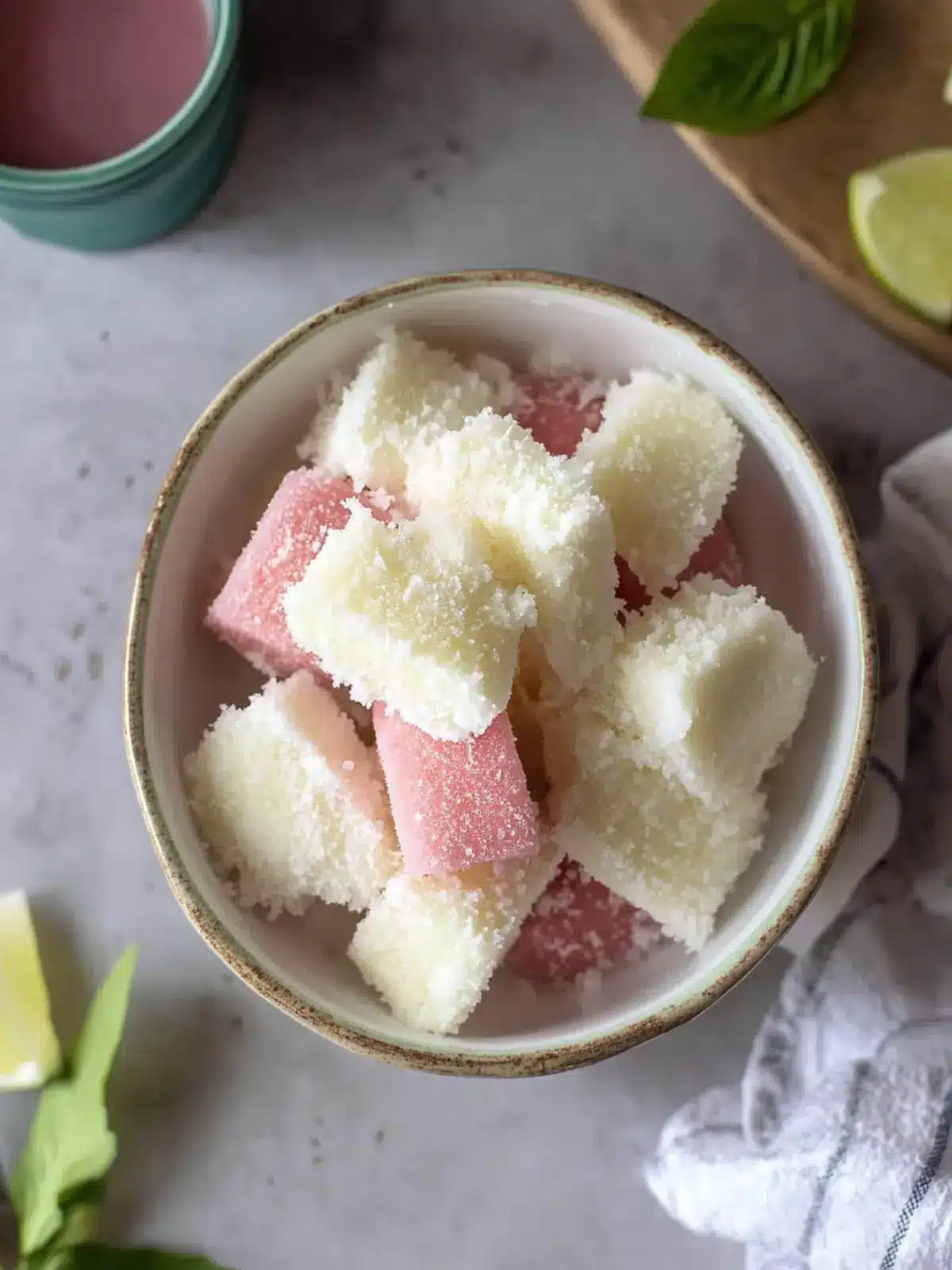 Easy and Quick No Cook Coconut Ice recipe