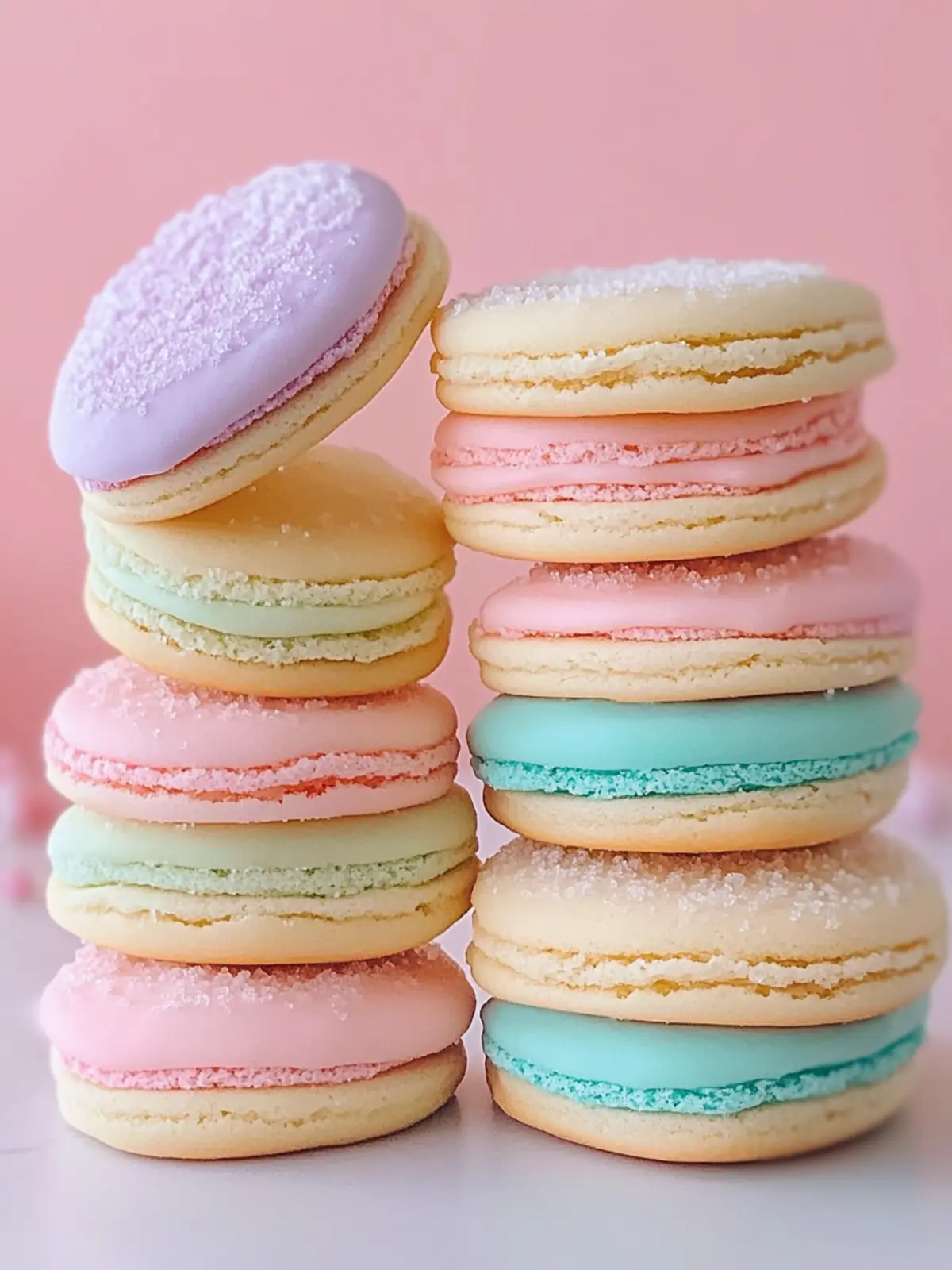 Pastel Sugar Cookie Sandwiches