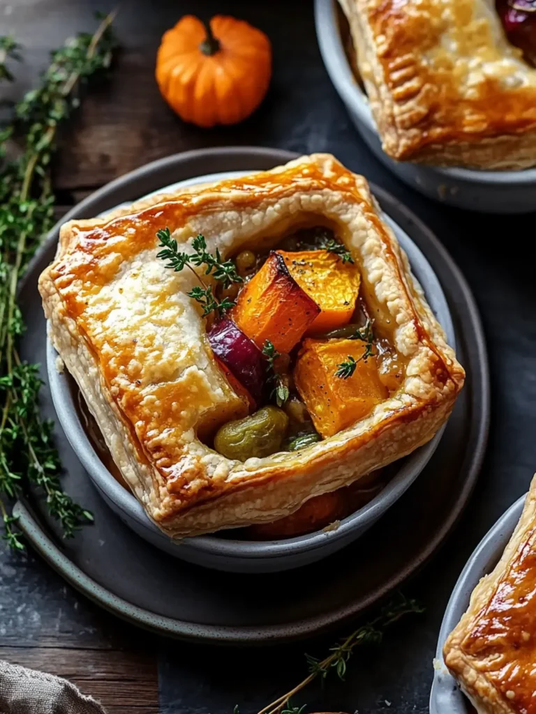 Roasted Autumn Vegetable Pot Pies