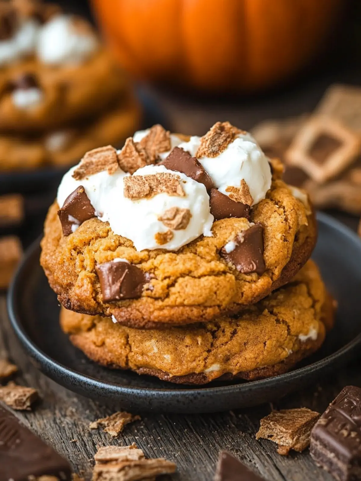 Indulge in Pumpkin S’mores Cookies for a Cozy Fall Treat 4 Pumpkin S’mores Cookies