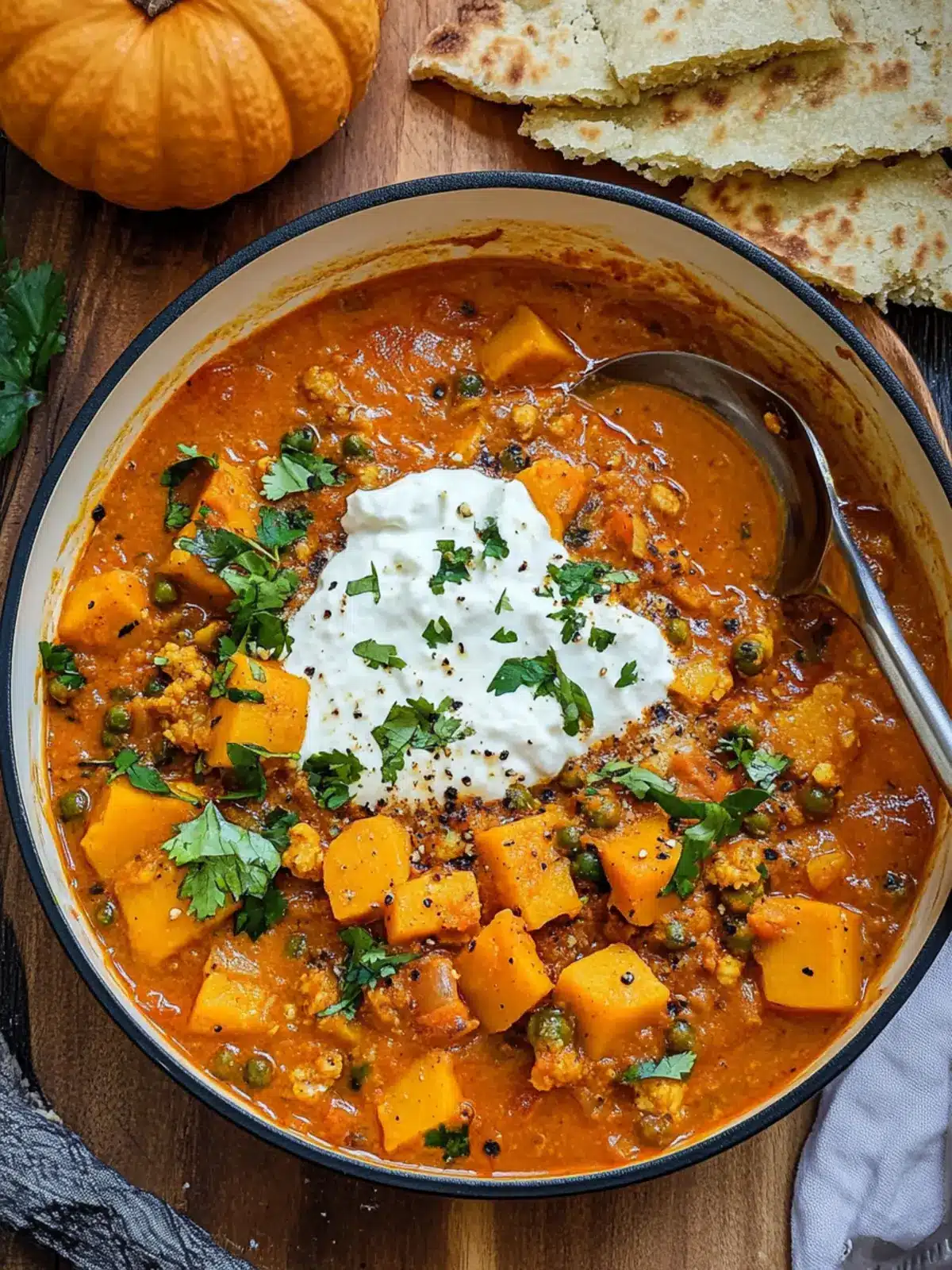 Savory Pumpkin Curry with Crispy Chickpeas Delight 4 Pumpkin Curry