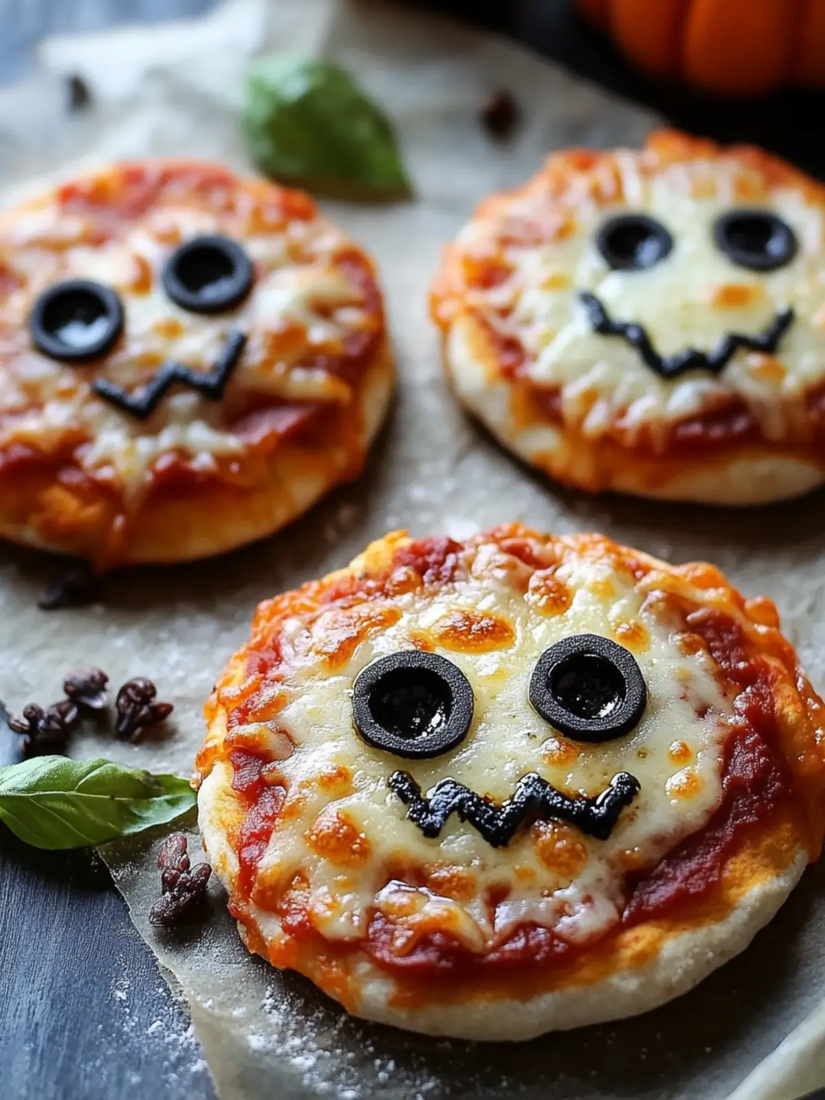 DIY Mini Halloween Pizzas
