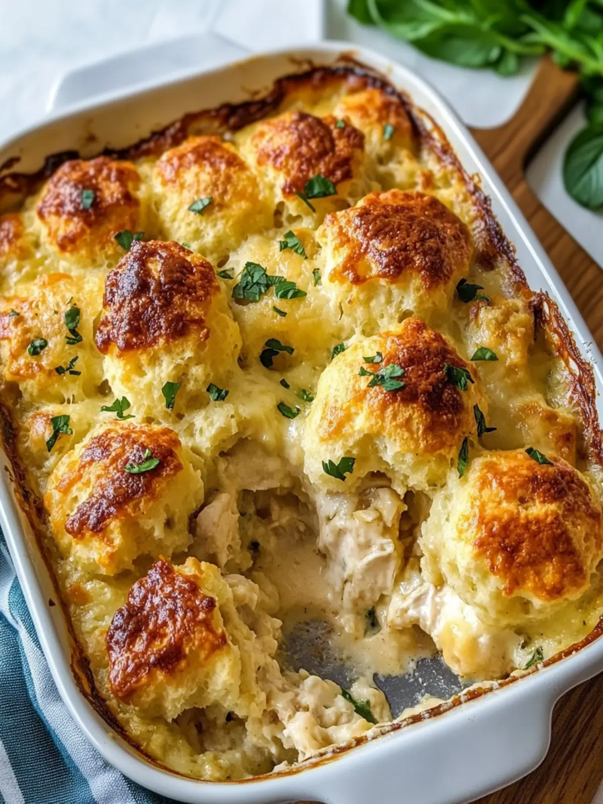 Chicken Bubble Biscuit Bake Casserole