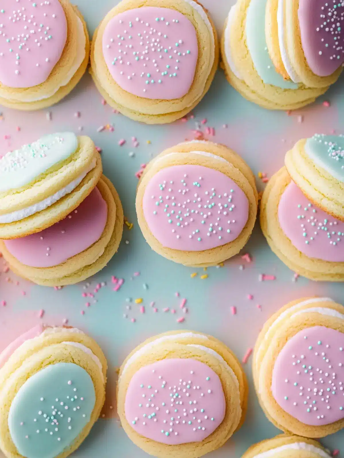 Pastel Sugar Cookie Sandwiches