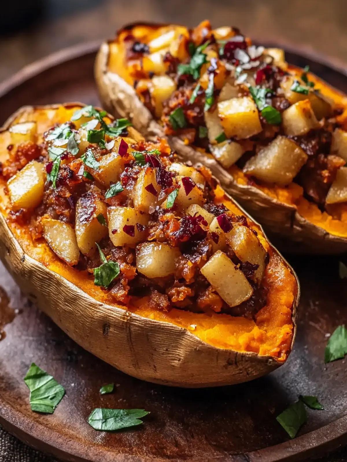 Cozy Up with Apple Spiced Stuffed Sweet Potatoes Tonight 4 Apple Spiced Stuffed Sweet Potatoes