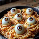Spooky Spaghetti Eyeballs Dinner