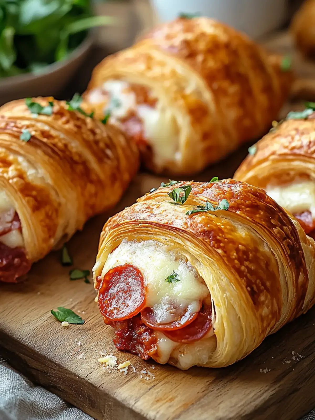 Mozzarella Pepperoni Croissant Rolls