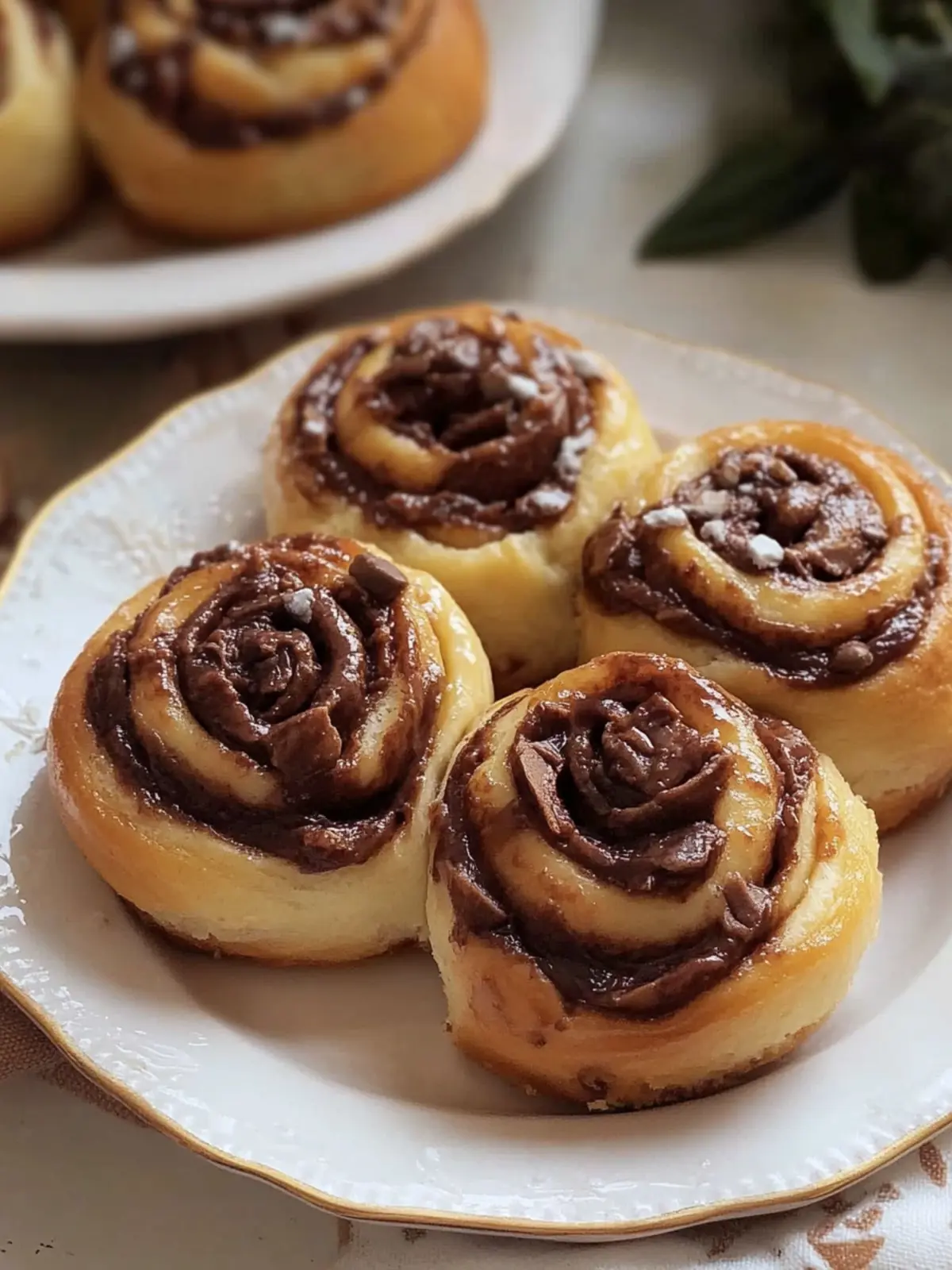 Soft and fluffy Nutella rolls