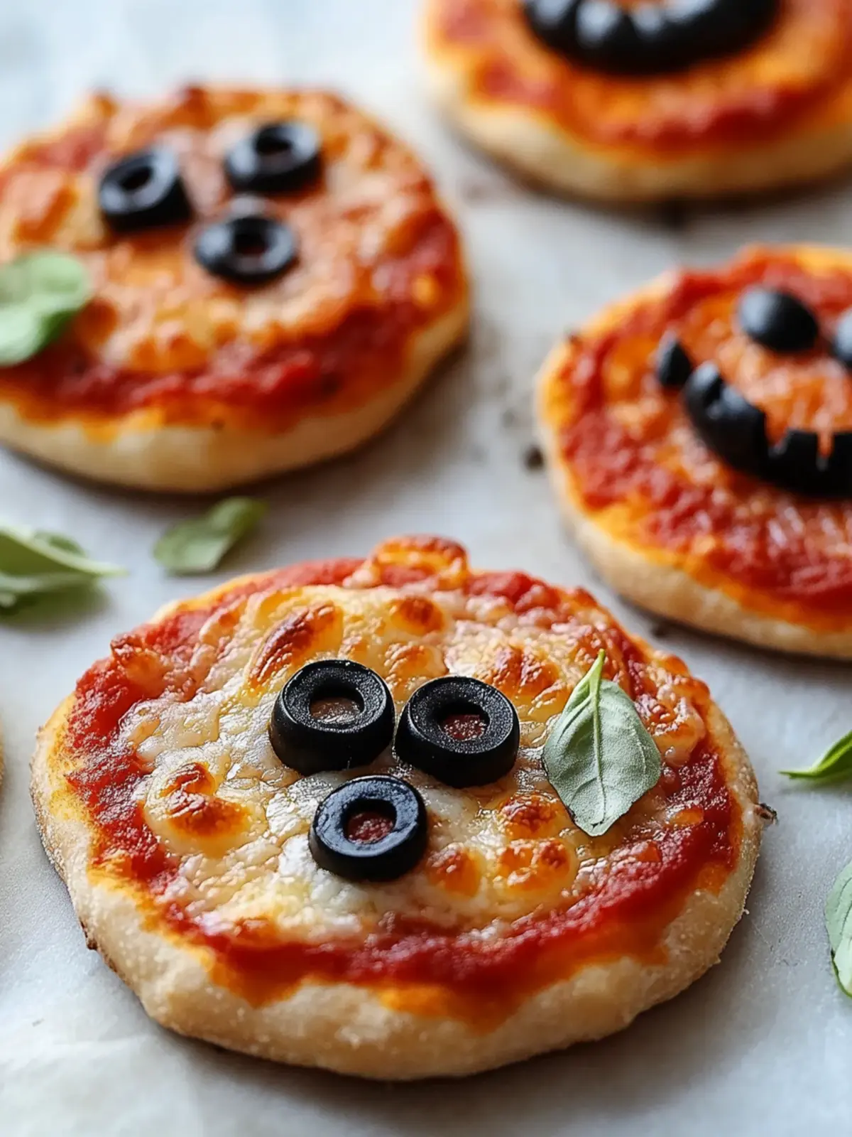 DIY Mini Halloween Pizzas