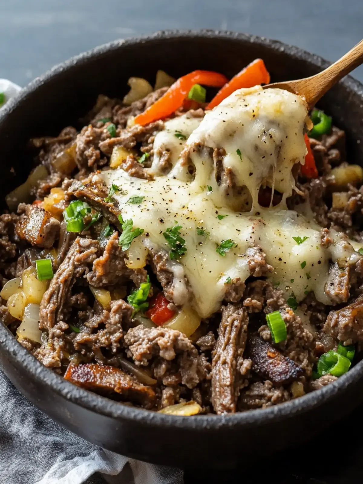 Low-Carb Philly Cheesesteak Bowls