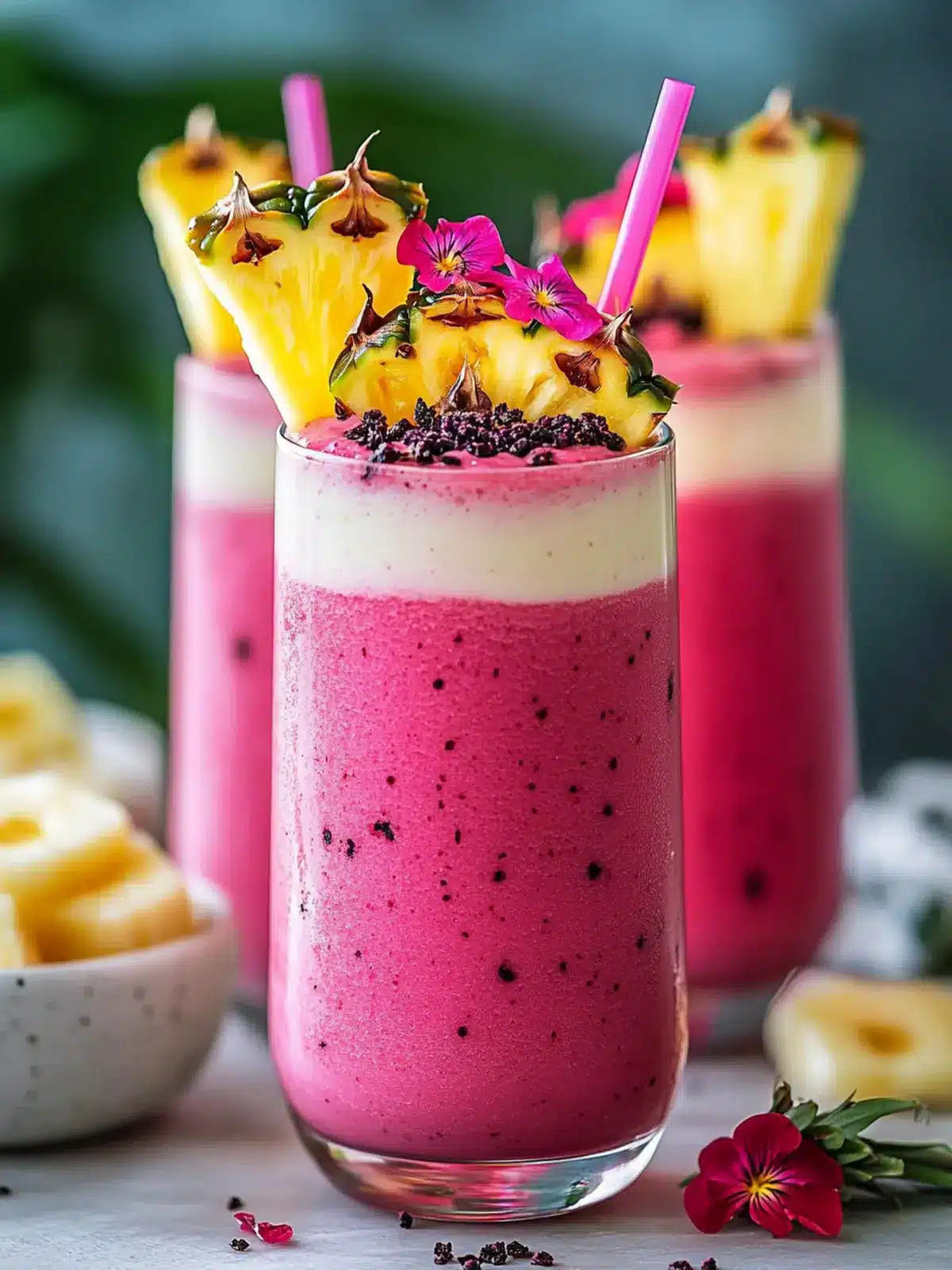 Hibiscus Tea Pineapple Smoothie