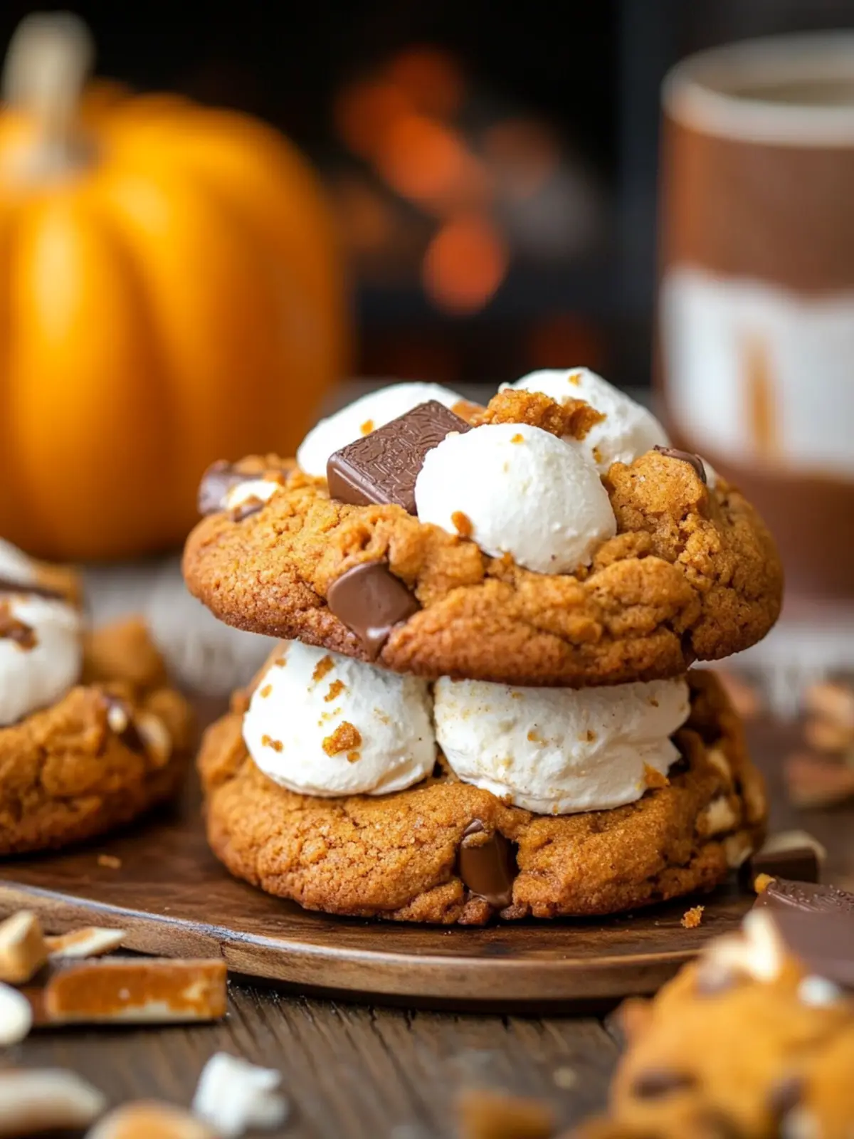 Pumpkin S’mores Cookies