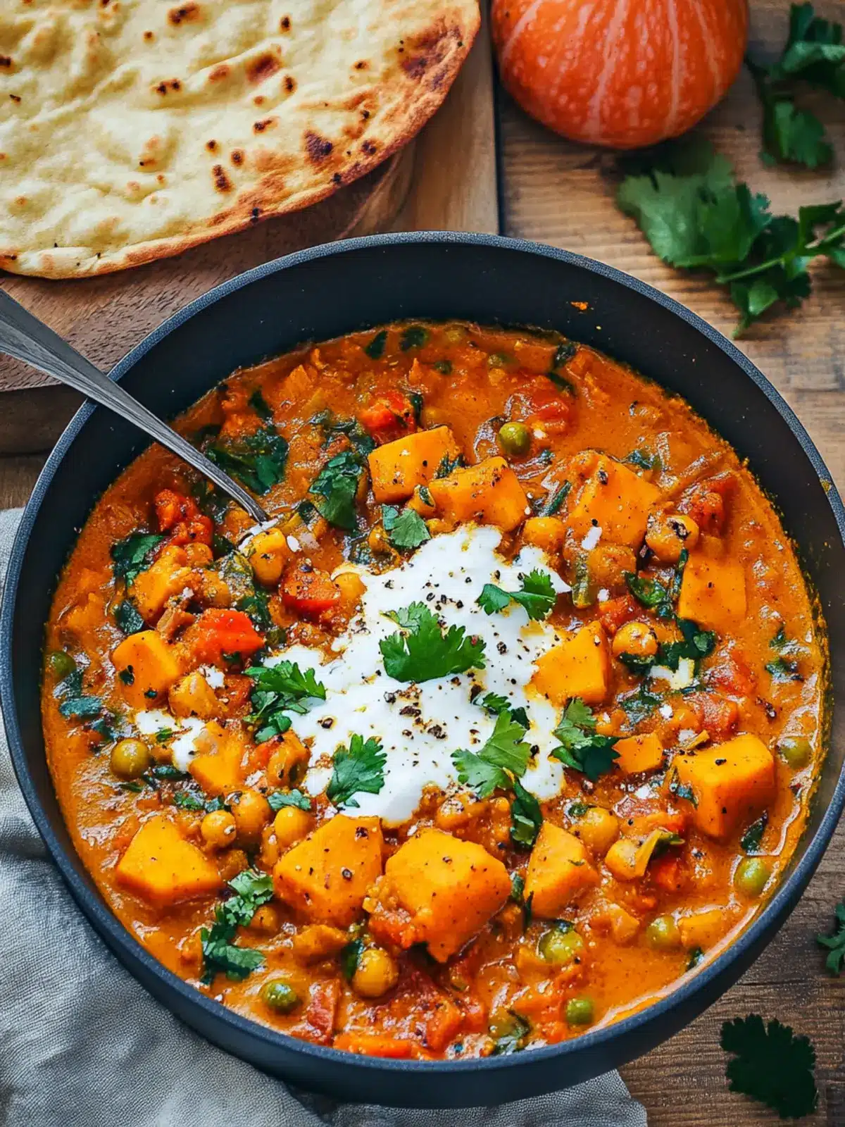 Savory Pumpkin Curry with Crispy Chickpeas Delight 3 Pumpkin Curry