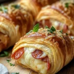 Mozzarella Pepperoni Croissant Rolls