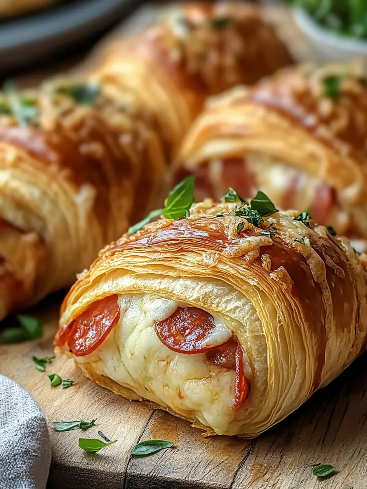 Mozzarella Pepperoni Croissant Rolls