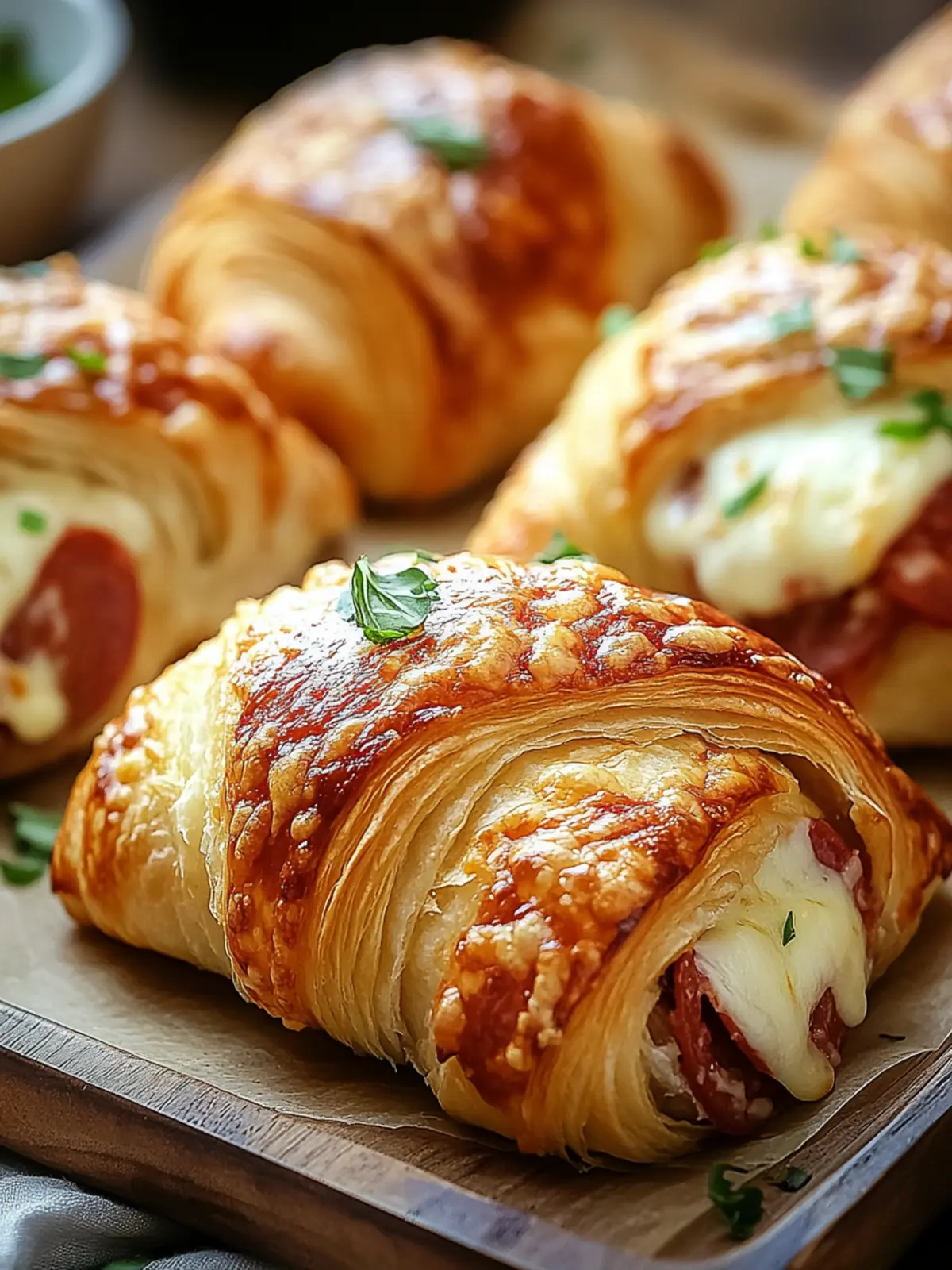 Mozzarella Pepperoni Croissant Rolls