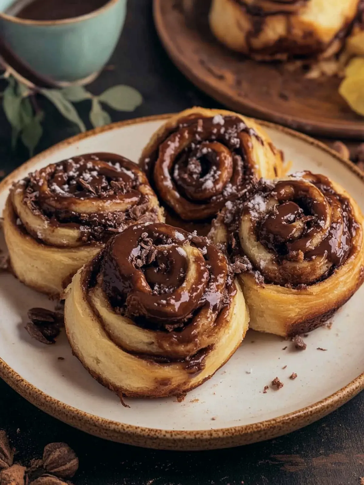 Soft and fluffy Nutella rolls