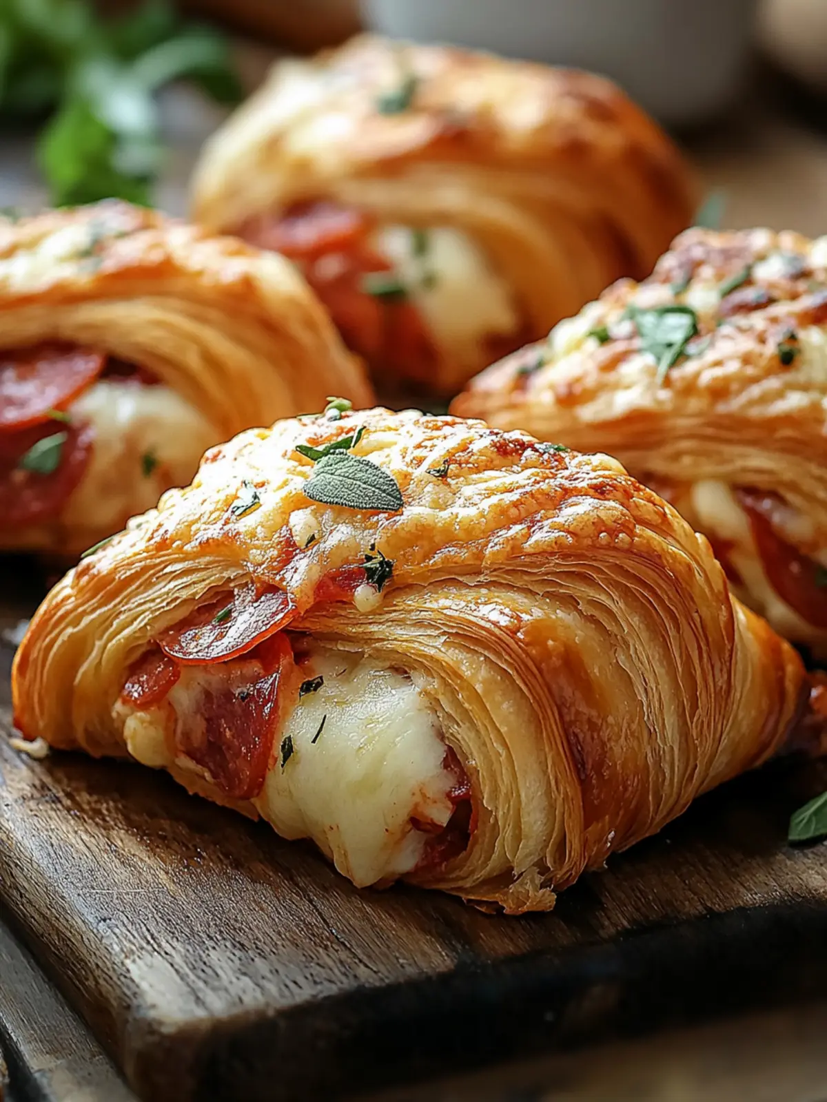 Mozzarella Pepperoni Croissant Rolls