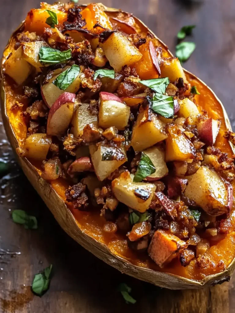 Apple Spiced Stuffed Sweet Potatoes