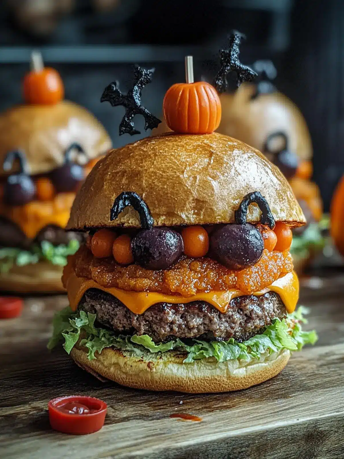 Monster Burgers Halloween Treat